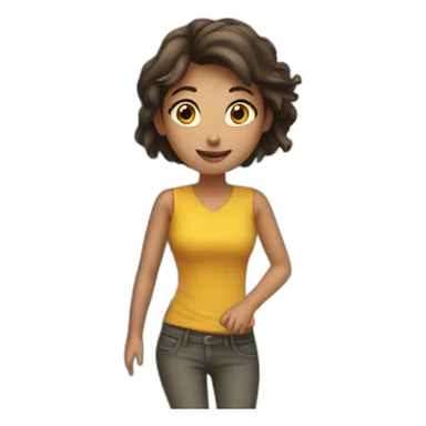 door and a woman sticker