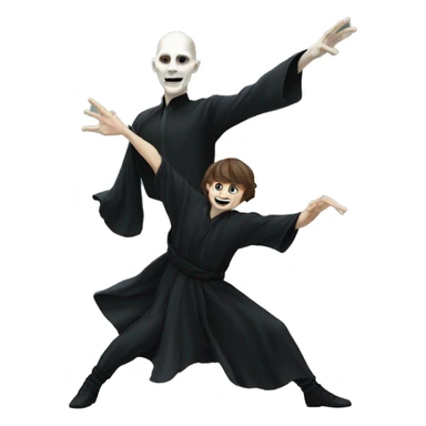 Voldemort and Harry dancing sticker