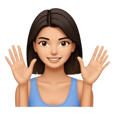 kendall jenner showing stop with one hand sticker