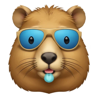 Capybara wearing sunglasses sticker