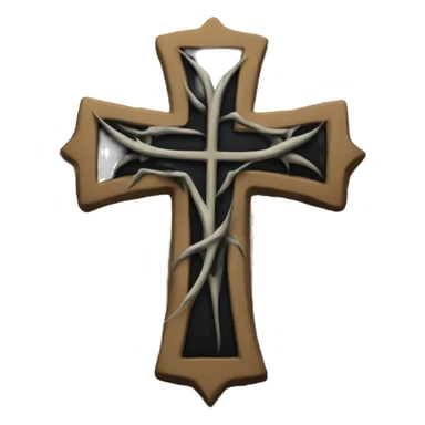 make a cross with thorns around it but super gothic sticker