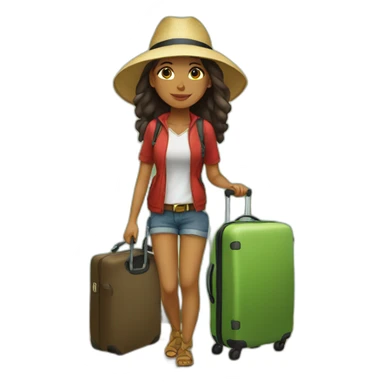 colombian girl traveller sticker