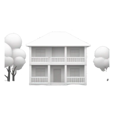 minimalistic white monochrome scene sticker