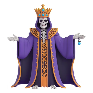 dark undead lich overlord commanding skeletal servants sticker