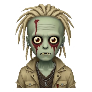 Zombie boy with dreads sticker