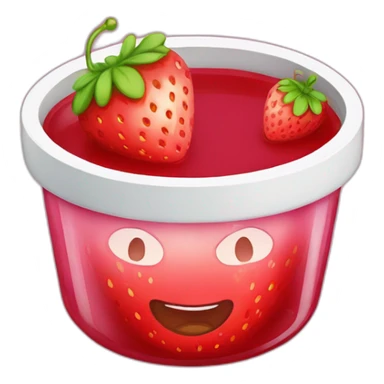 Strawberry jelly pot sticker