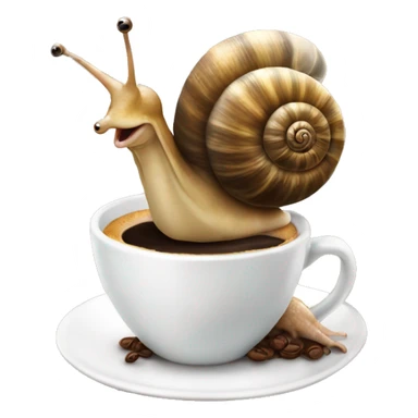Snail enjoying her owncoffee sticker