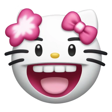 hello kitty laughing cutely sticker