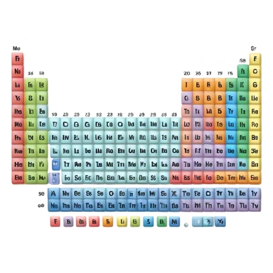 Periodic table  sticker
