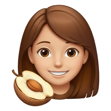 brown haired girl on a cheatnut hporse smiling' sticker