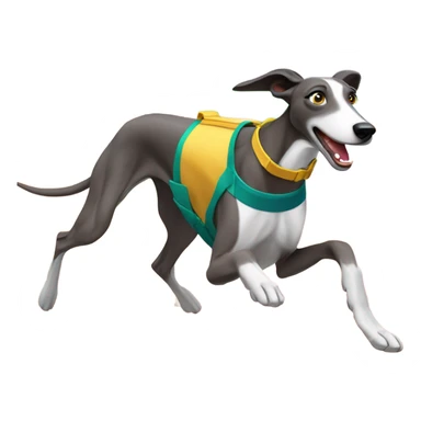 greyhound racer sticker