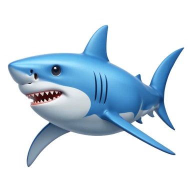 Shark hype blue sticker