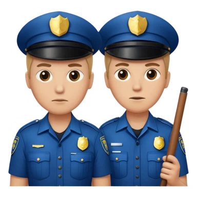 two police amosfan baton sticker
