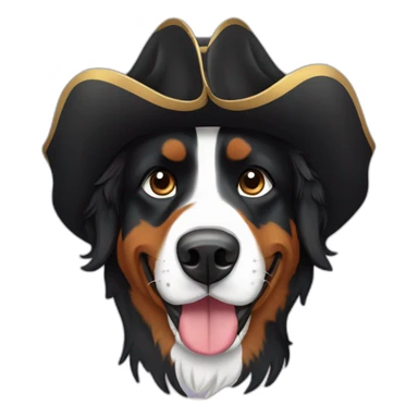 Bernese mountain dog as a pirat sticker
