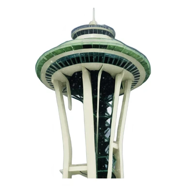 Seattle tower in a snowstorm sticker