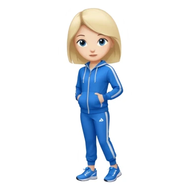 girl walks in a tracksuit  sticker