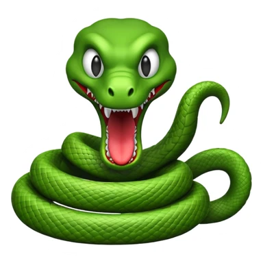 evil snake mascot sticker
