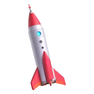 robot like a rocket flying up sticker