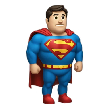 Superman-fat-burger sticker
