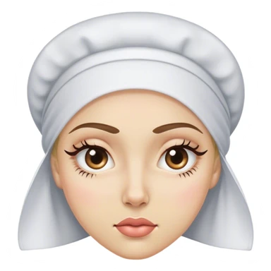 Eye roll bonnet edges with lashes  sticker