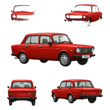 red lada 2101 sticker