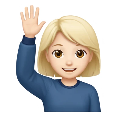 A chibi anime character waving sticker