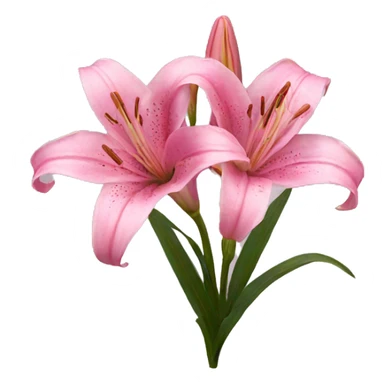 Pink lilies sticker