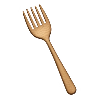 non-reusable wooden fork sticker
