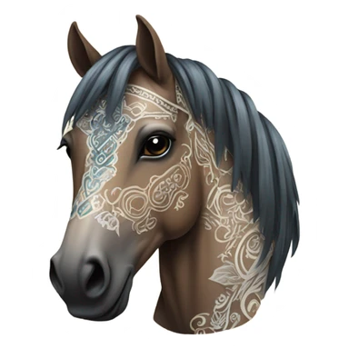 Horse with tattoos  sticker