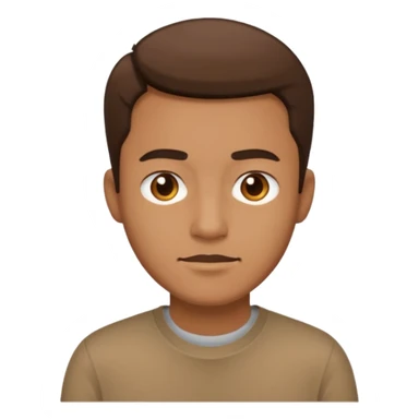 man wear brown shirt sticker