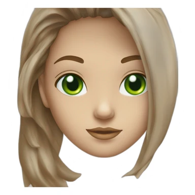 Golf swing beautiful girl head brown with a green eyes in the beach  sticker