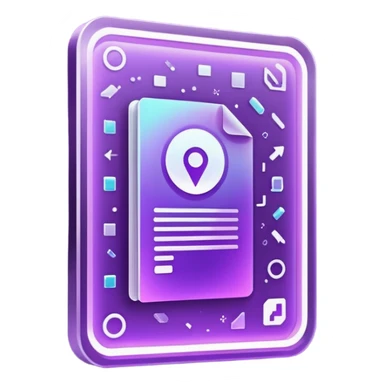 holographic purple document sticker