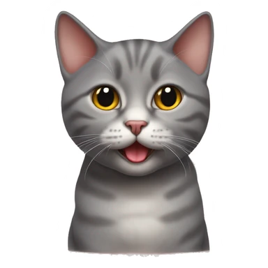 British Short Hair cat with her tounge out sticker