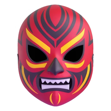sinister luchador mask with evil expression sticker