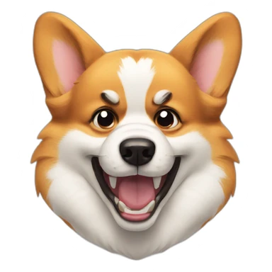 Mad corgi head angry sticker