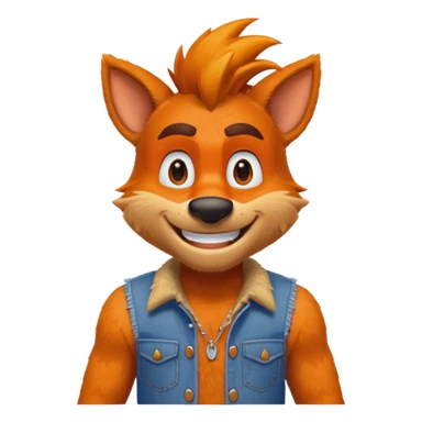 friendly crash bandicoot sticker