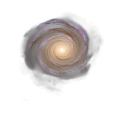 Space spiral galaxy sticker