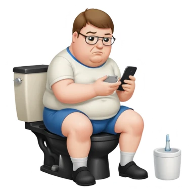 can you do  Peter Griffin sitting on the toilet playing on his phone sticker