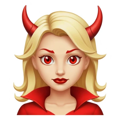 Blonde Lady devil  sticker