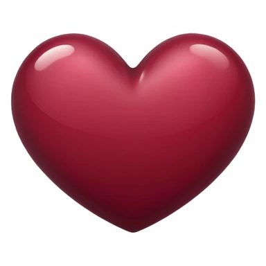 burgundy heart sticker