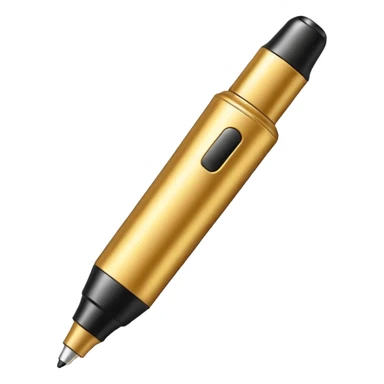 golden permanent marker emoji, with a metallic effect sticker