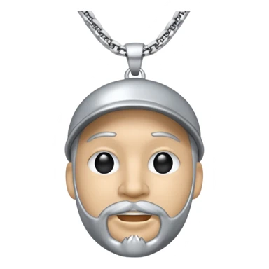 silver rapper necklace sticker