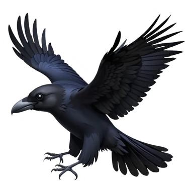 single raven in flight sticker