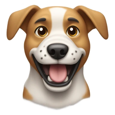 Dog with rugby ball sticker