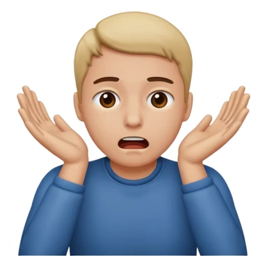 Choking self out emoji using hands sticker