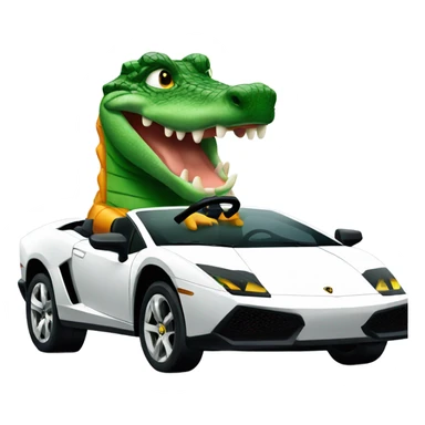 Gator driving a Lamborghini  sticker