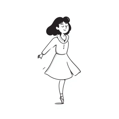 ballet dancer in a white dress sticker