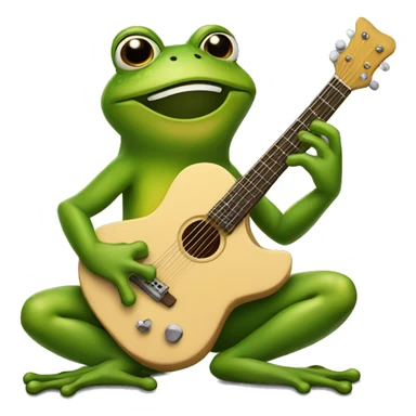 frog with guitar sticker
