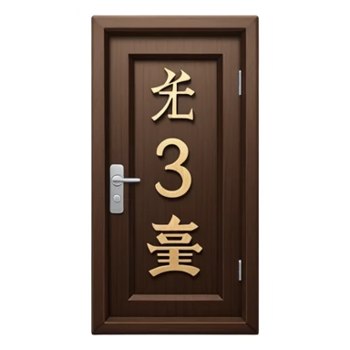 modern villa door number wood Japanese sticker