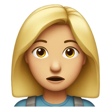 irritated girl sticker